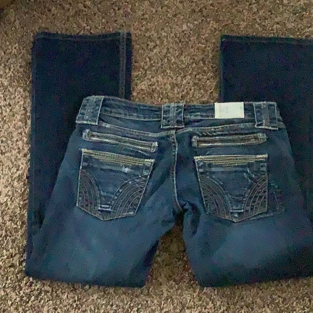 Taverniti so jeans—Dark Blue Women's Denim Jeans with Embroidered Back Pockets